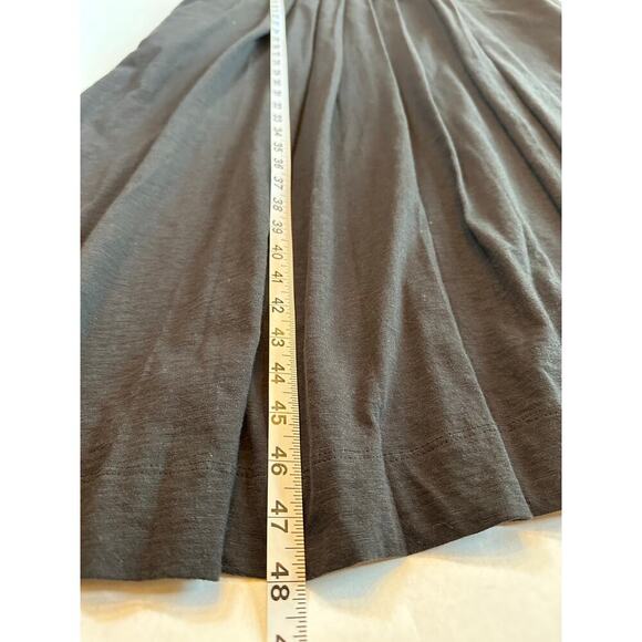 NWT Uncle Frank Medium Tucked Knit Midi Black Dress 100% Cotton Pockets - Picture 10 of 12